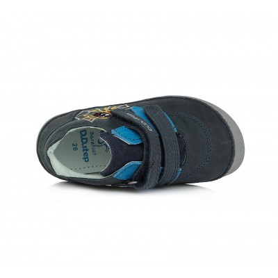 D.D. step barefoot chlapčenská detská celokožená obuv Blue S063-321